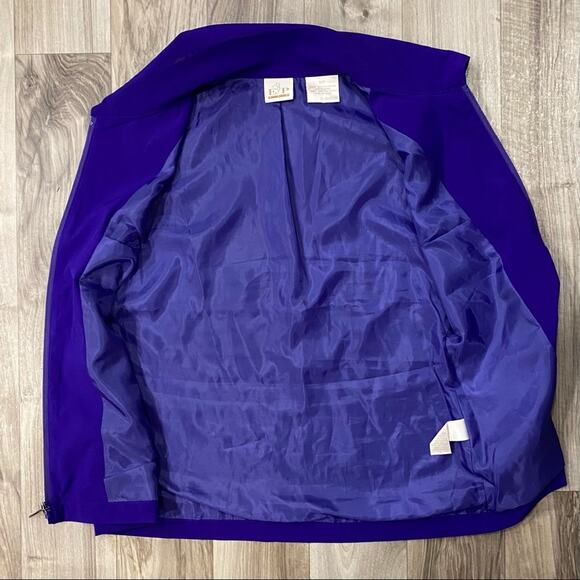 Women's EP Pro S Ruffled Trim Purple Golf Activewear Zip Front Vest MINT COND. - Picture 8 of 9